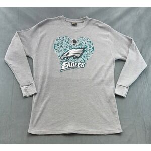 Gemrock Philadelphia Eagles Mens 2XL Gray Waffle Knit Thermal Long Sleeve Shirt